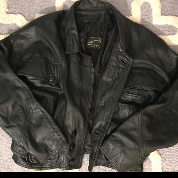 Vintage Vera Pelle Leather Bomber Jacket - Picture 6 of 6